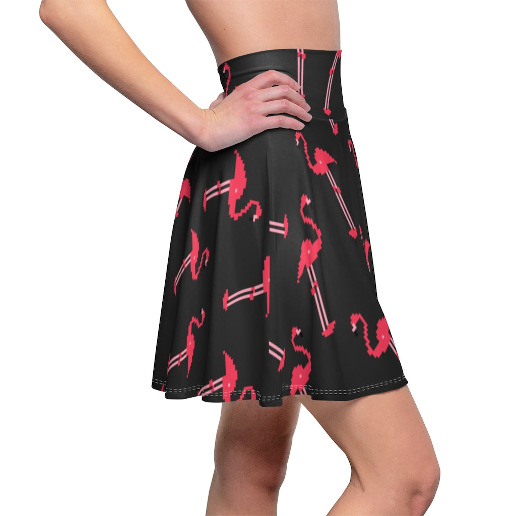 Black FLMGO Skater Skirt