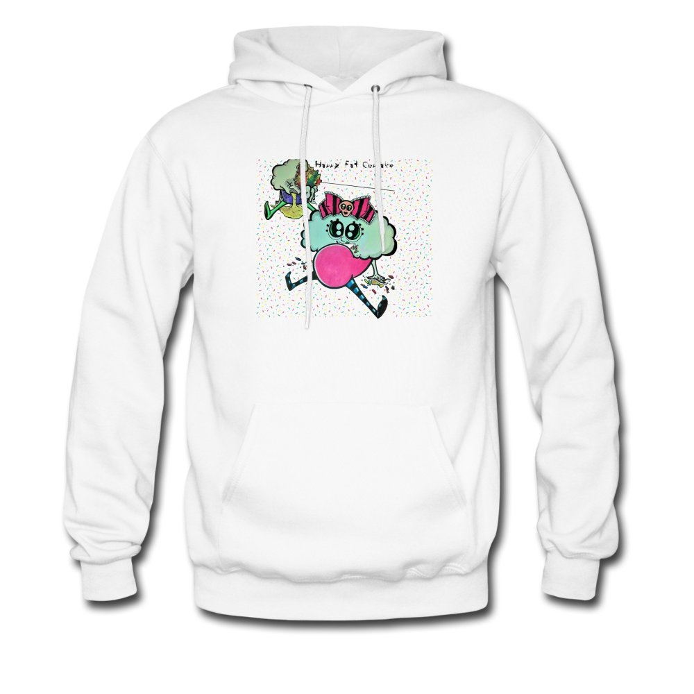 Happy Fat Cupcake Hoodie - white