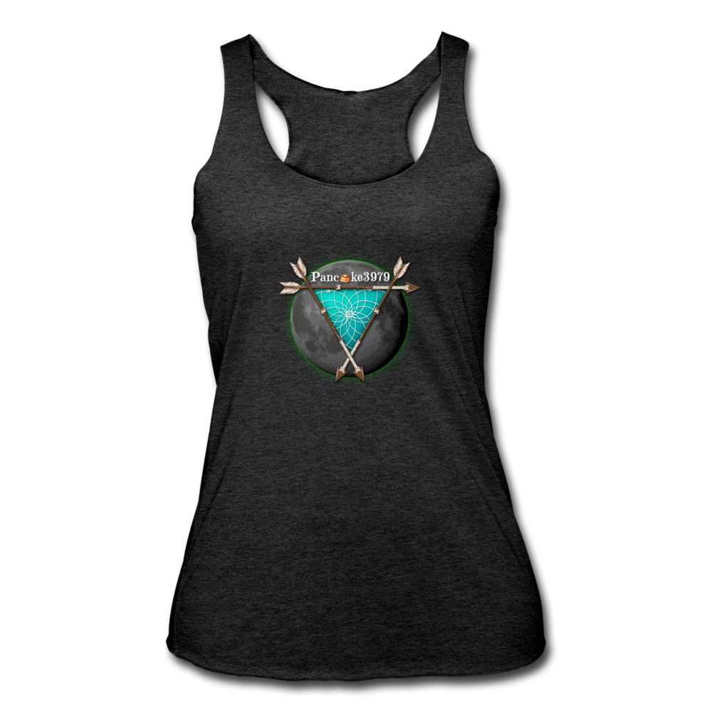 Pancake Gaming Women’s Tri-Blend Racerback Tank - heather black