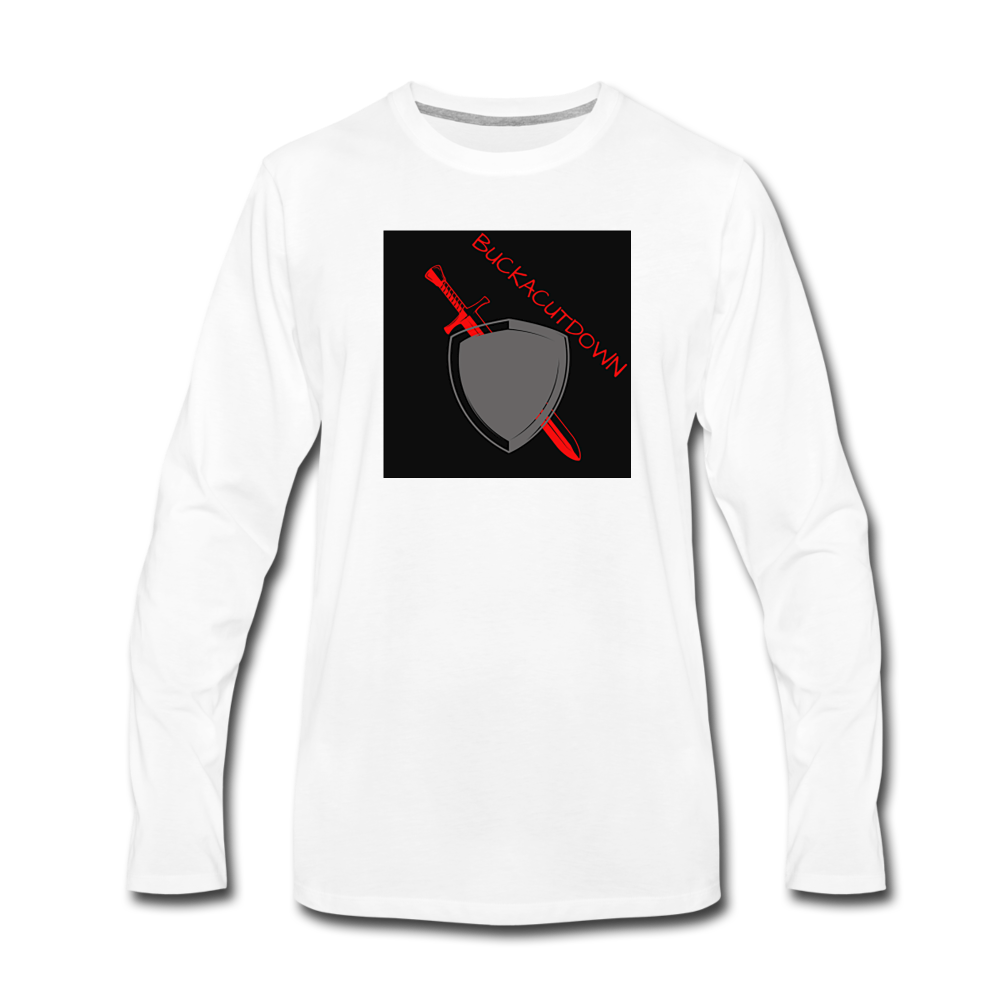 Buckacutdown Long Sleeve T-Shirt - white