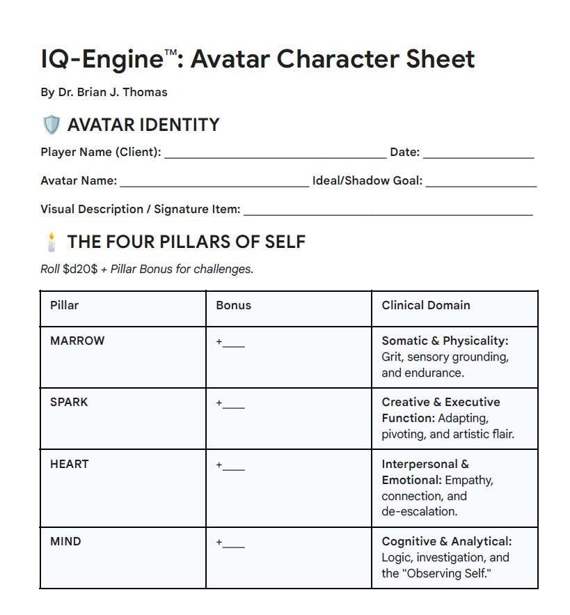 IQ-Engine: Inner Quest Basic Package | TTRPG for Therapists