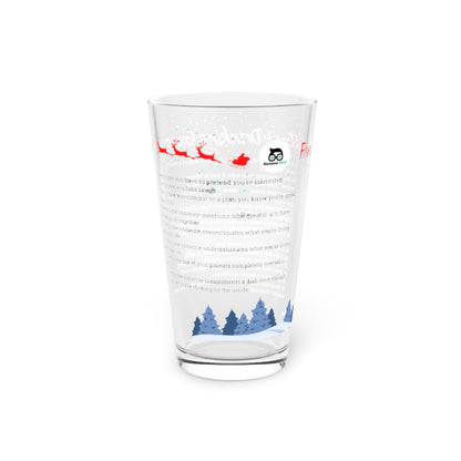 Family Christmas Drinking Game Pint Glass