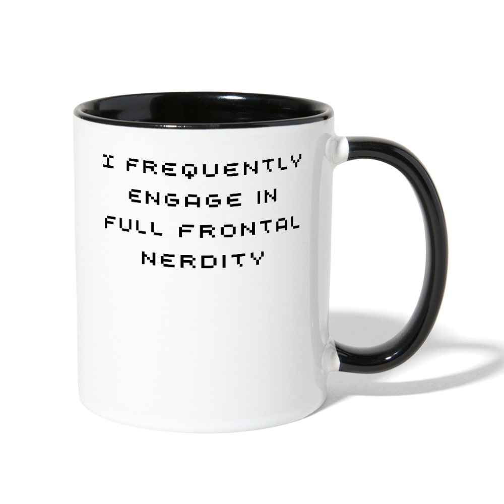 Full Frontal Nerdity Coffee Mug - white/black