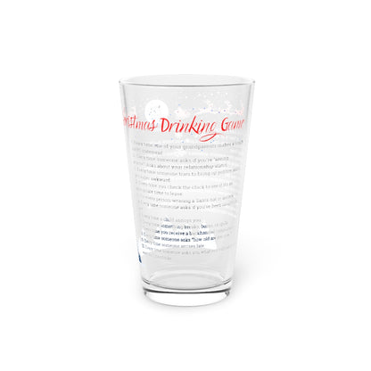 Family Christmas Drinking Game Pint Glass