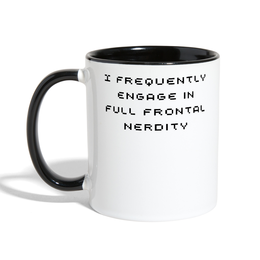 Full Frontal Nerdity Coffee Mug - white/black