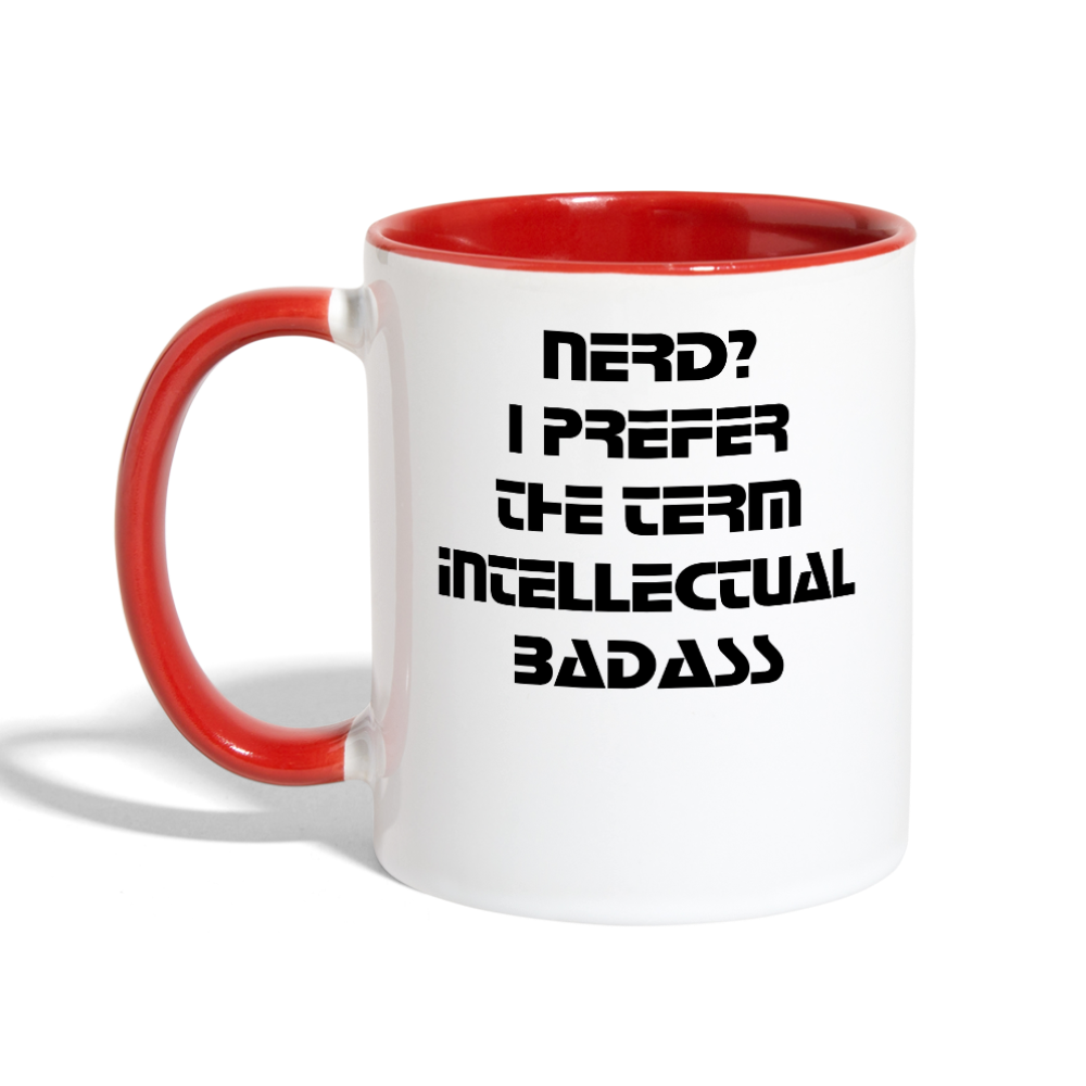 Intellectual Badass Coffee Mug - white/red
