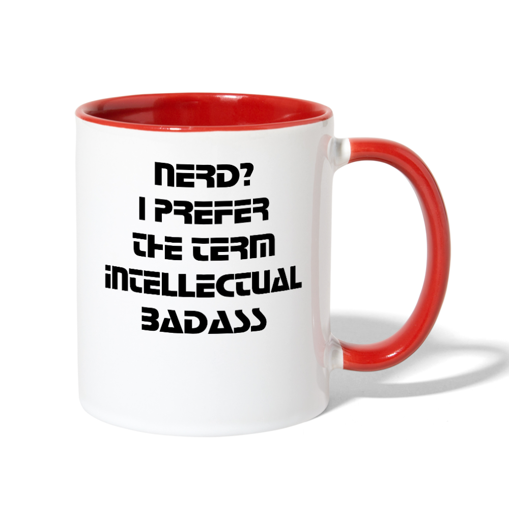Intellectual Badass Coffee Mug - white/red