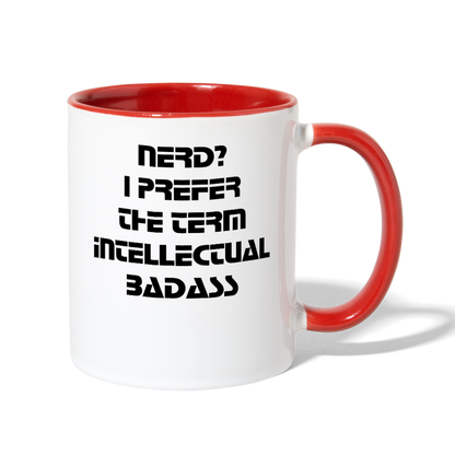 Intellectual Badass Coffee Mug - white/red