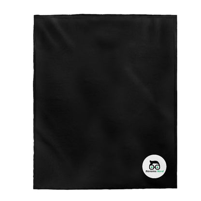 Custom Velveteen Plush Blanket (black)