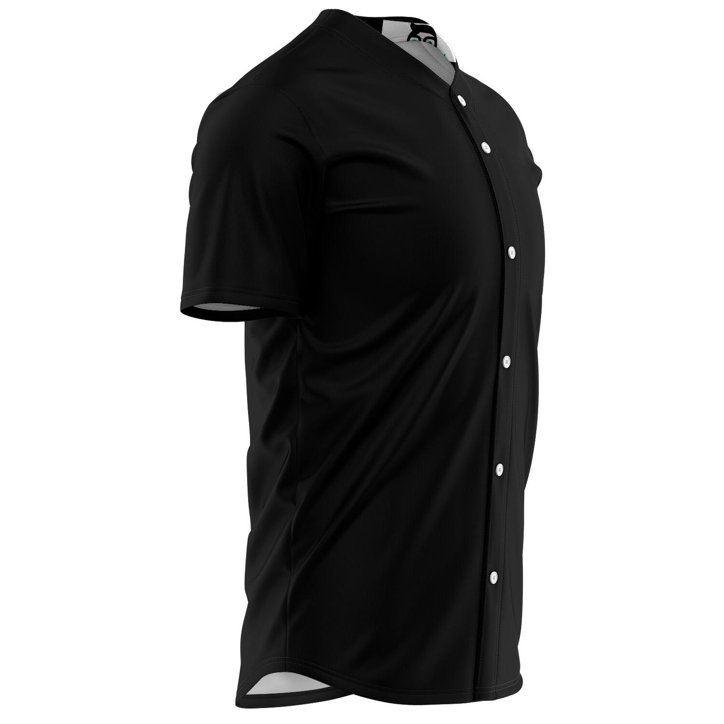 Custom Plain Black Gamer Jersey (button down up to 5XL)