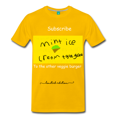 Mint ice cream T shirt - sun yellow
