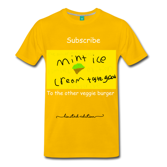 Mint ice cream T shirt - sun yellow