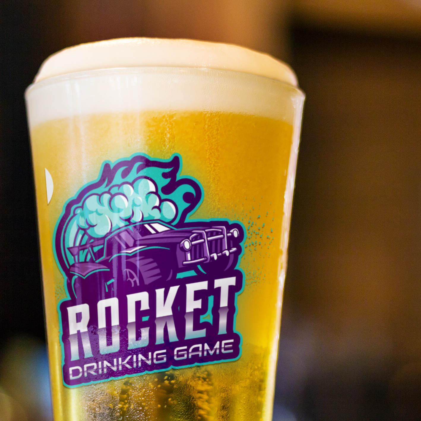 Rocket Drinking Game Pint Glass