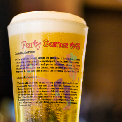 Party Games #3 Pint Glass