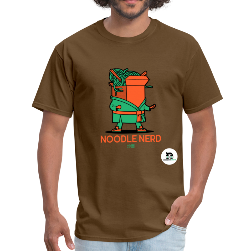 Noodle Nerd T-Shirt - brown