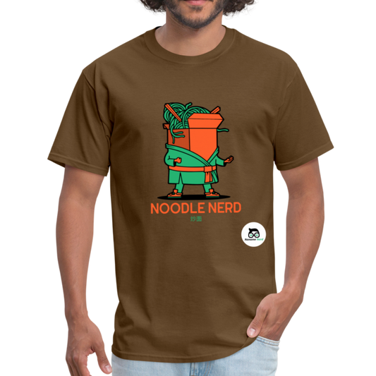 Noodle Nerd T-Shirt - brown