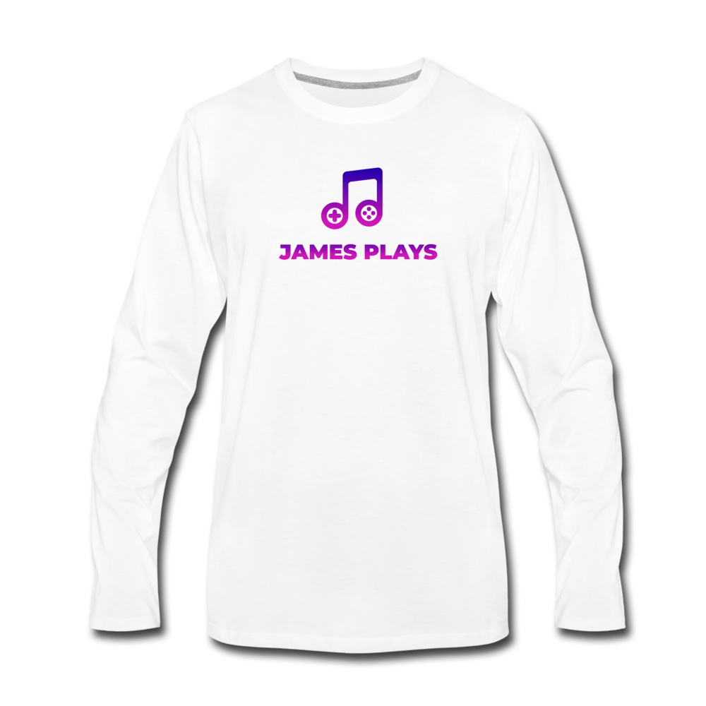 JamesPlaysGm Long Sleeve T-Shirt - white