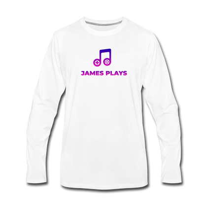 JamesPlaysGm Long Sleeve T-Shirt - white