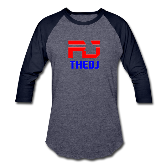 RJtheDJ Baseball T-Shirt - heather blue/navy