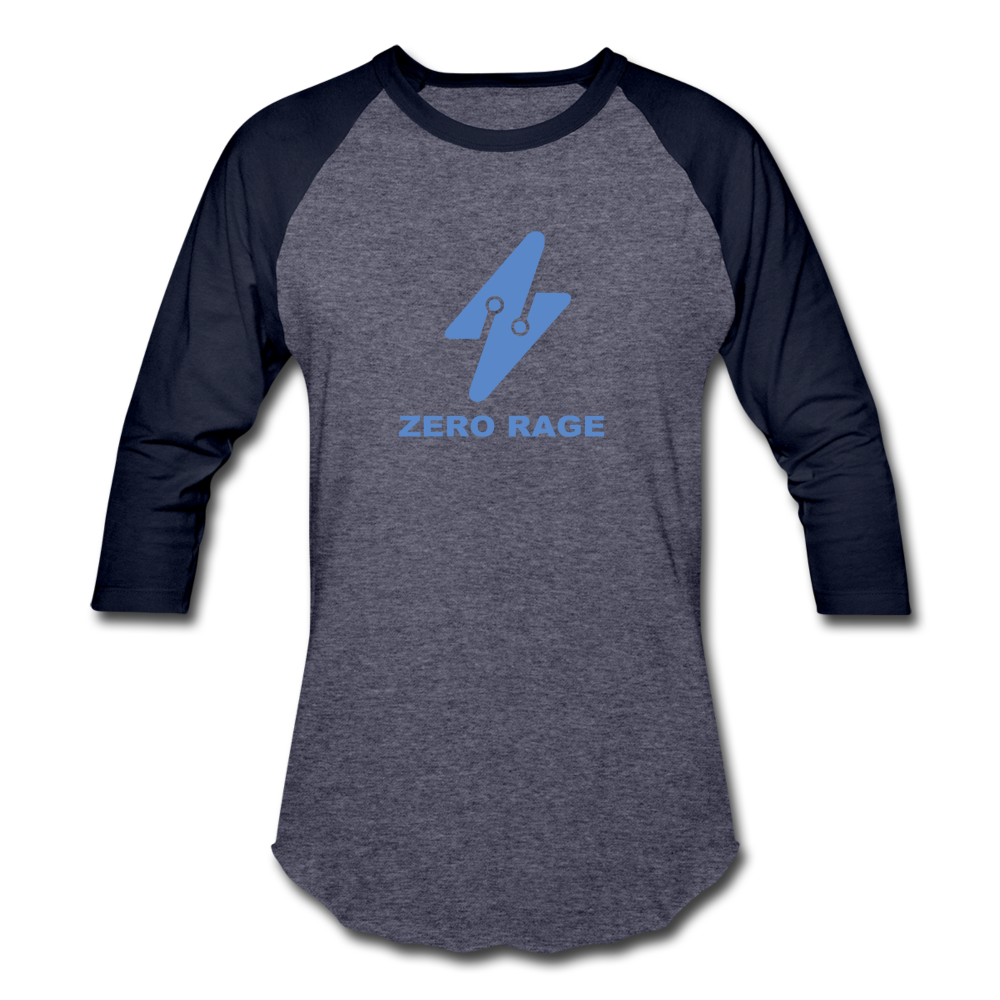 Zero Rage Baseball T-Shirt - heather blue/navy