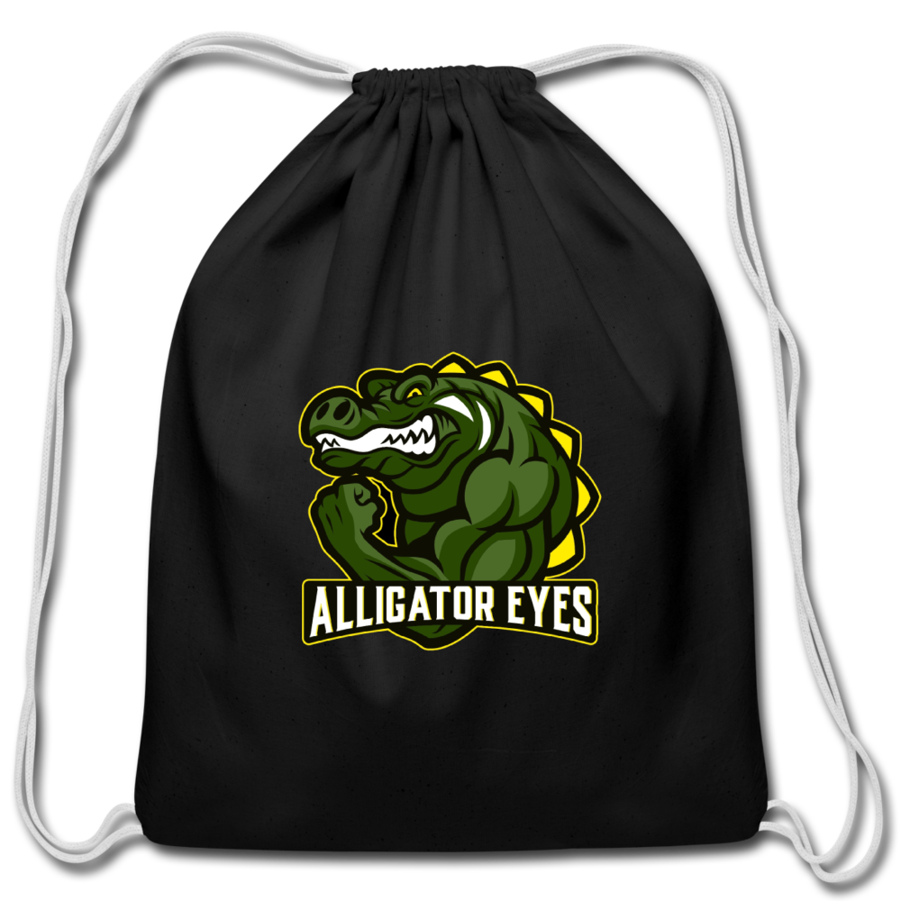 Gators Swamp Cotton Drawstring Bag - black