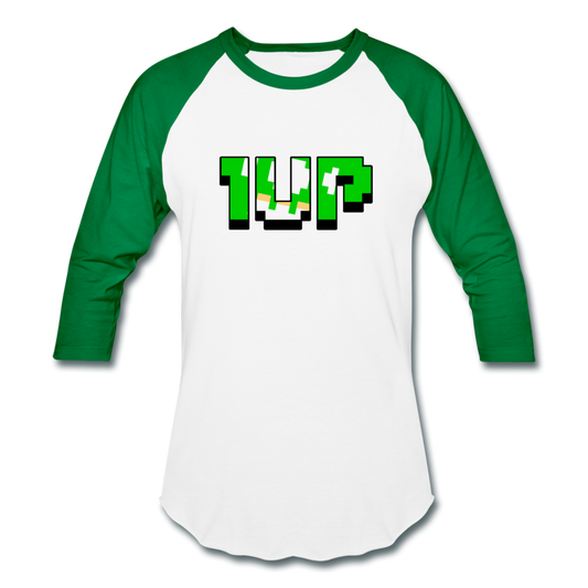 1up Baseball T-Shirt - white/kelly green