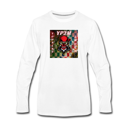 You Play 2 Much Long Sleeve T-Shirt - white