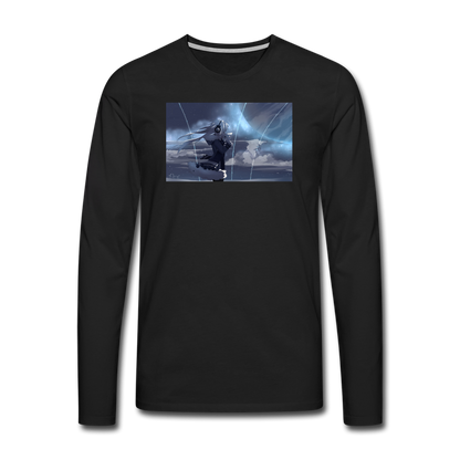 Heavenly Gamer Gods Long Sleeve T-Shirt - black