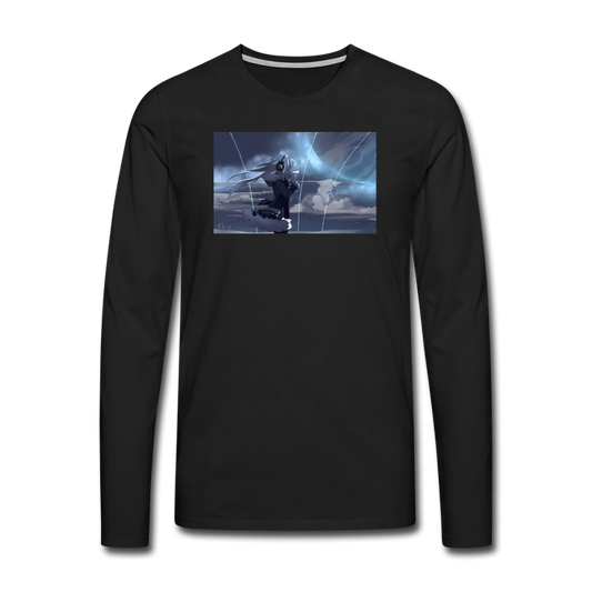 Heavenly Gamer Gods Long Sleeve T-Shirt - black