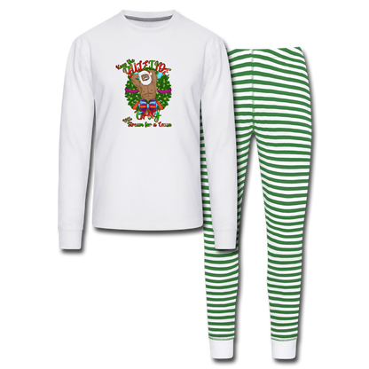 Stream for a Cause Pajama Set #2 - white/green stripe