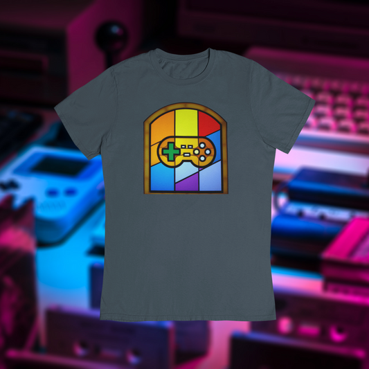 Stained Glass Video Game Controller T-Shirt
