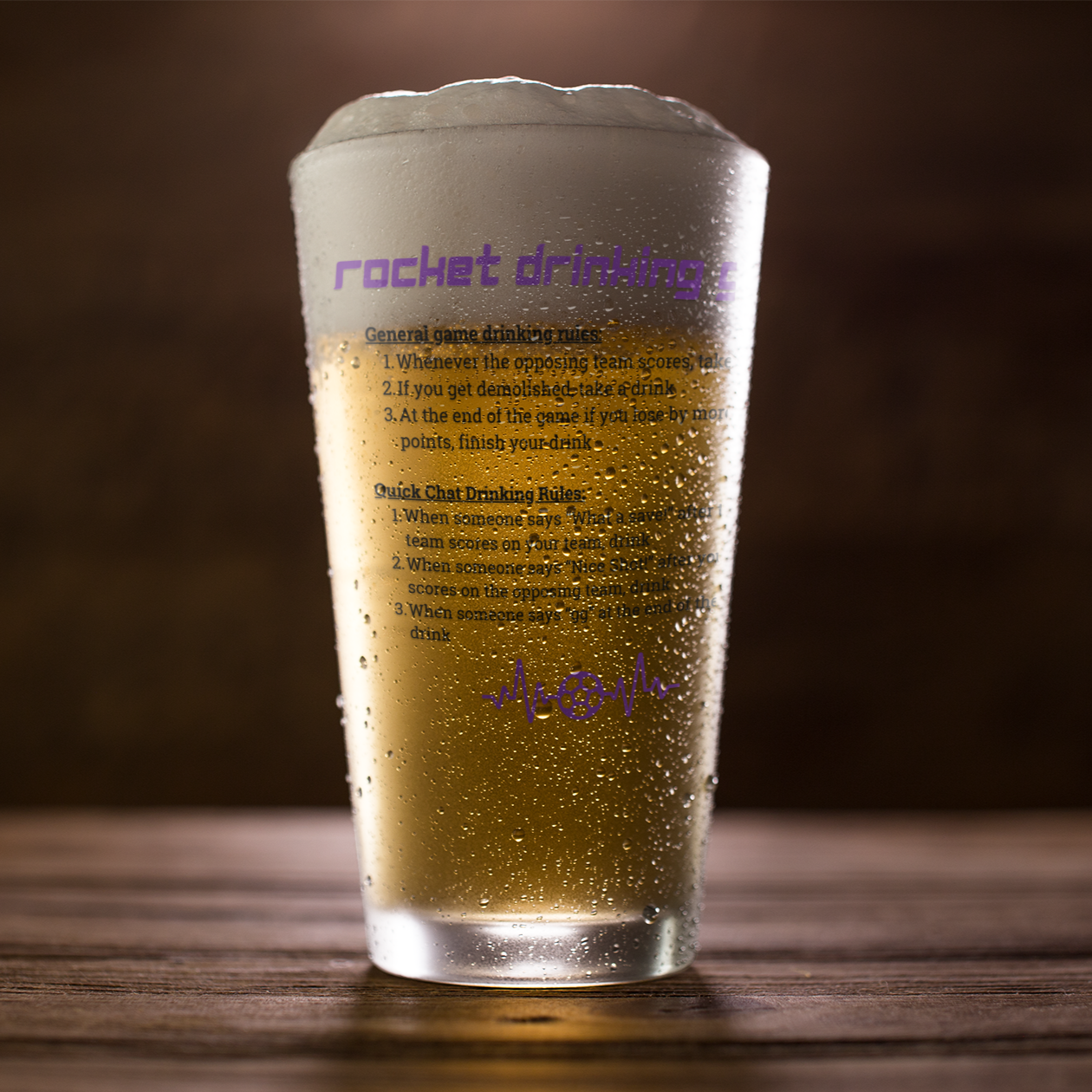 Rocket Drinking Game Pint Glass